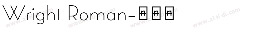 Wright Roman字体转换